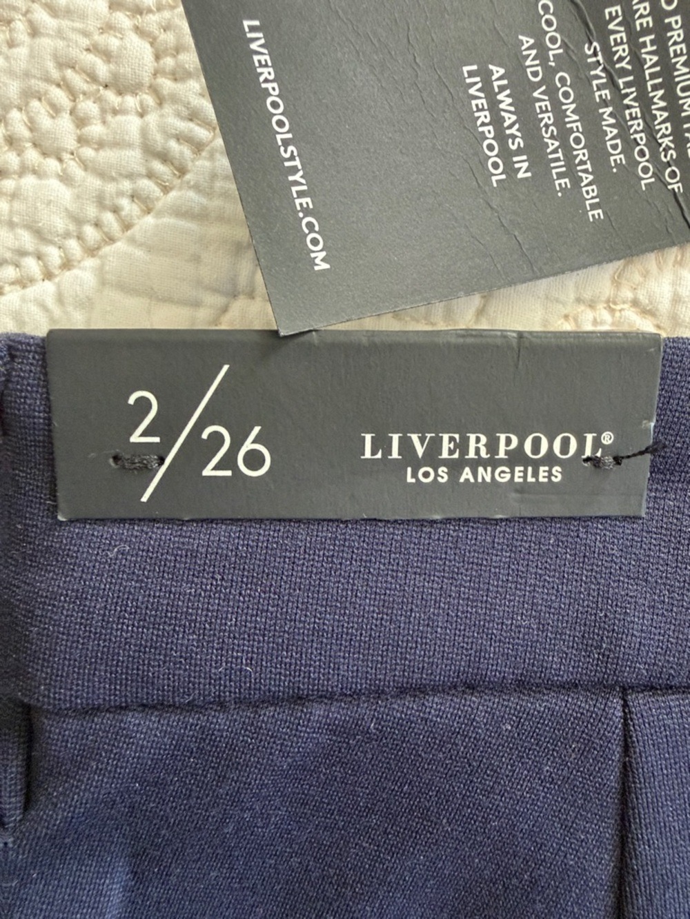 Liverpool Kelsey Wide Leg Trousers Women’s Size 2/26 Cadet Blue NWT - Picture 6 of 16